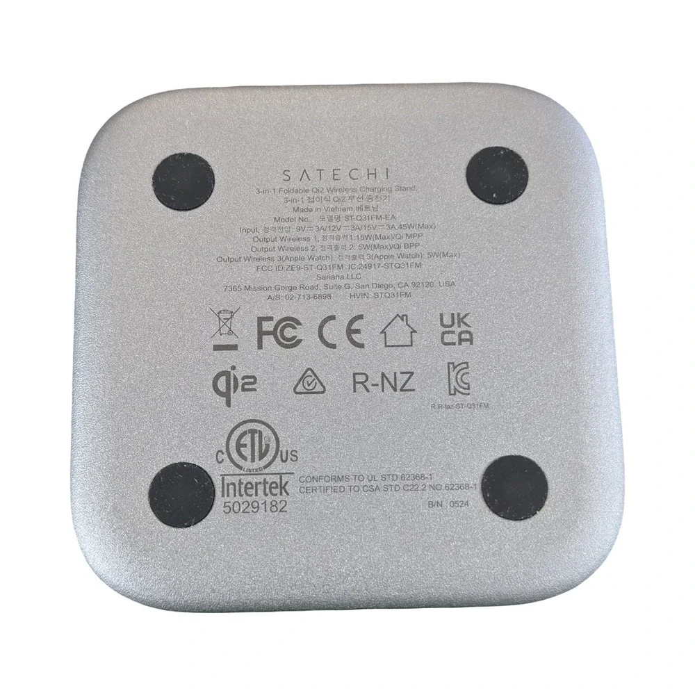 BbU Satechi 3-in-1 Foldable‎ Qi2 Wireless Charging Stand Travel Adapters Tested